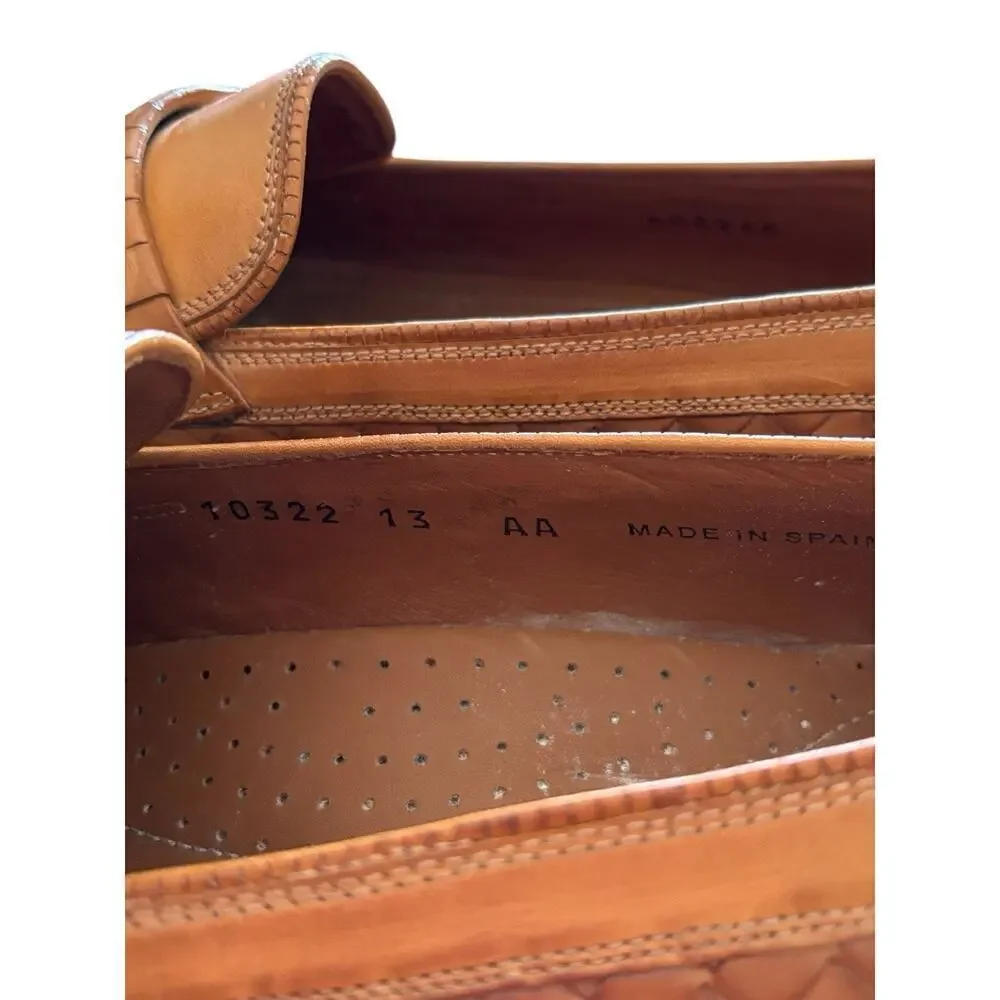 ET Wright Masters Collection Caramel Kiltie Derby Weave Shoes Size 13 AA